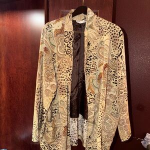 Vintage Kensington Square Elegant Multicolor Women's Jacket 2X